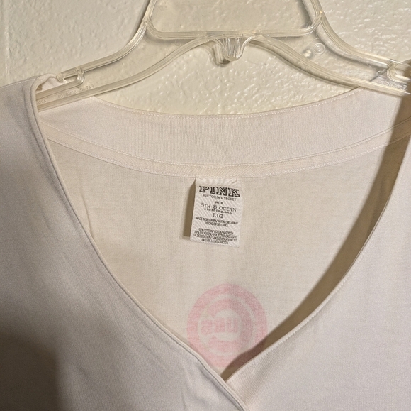 pink Victoria Secret White Cubbies Button-Up Shirt Pre-owned Size Large - Picture 5 of 7